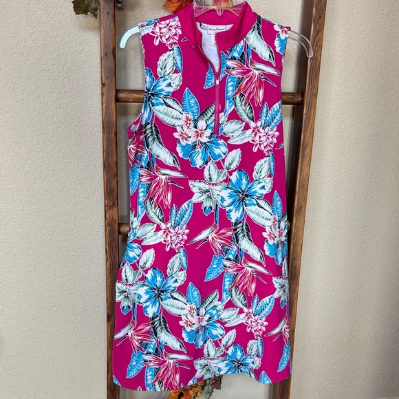 Tommy Bahama Pink and Blue Floral Dress - Picture 1 of 5
